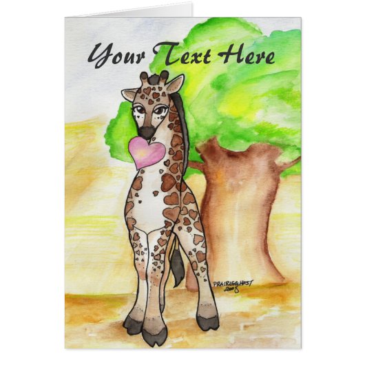 Heartfelt Giraffe Card (Front)