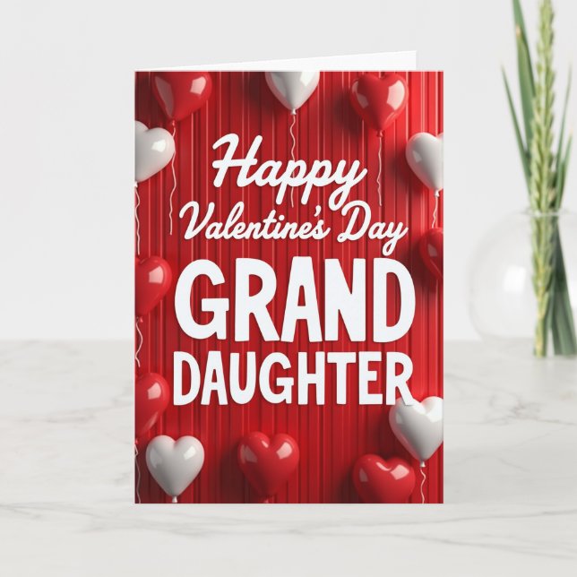 Heartfelt Granddaughter Valentines Card (Front)