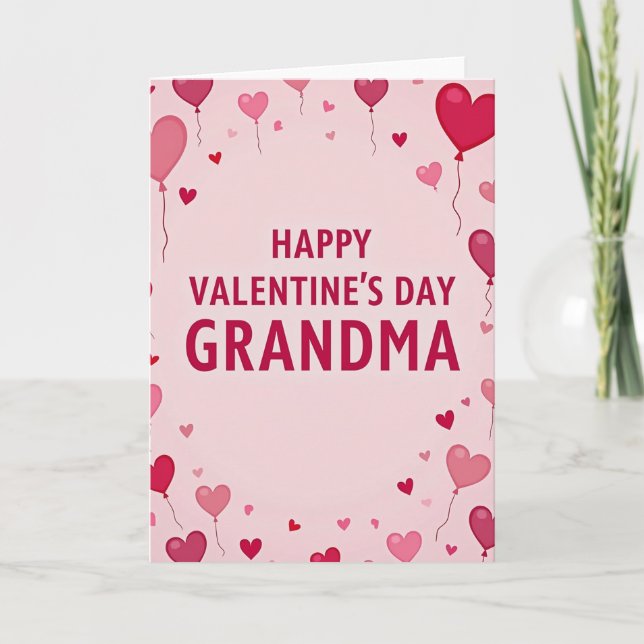 Heartfelt Grandma Balloon Card (Front)