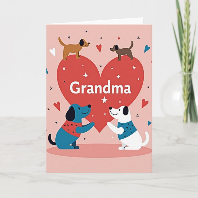 Heartfelt Grandma Dogs Card (Front)