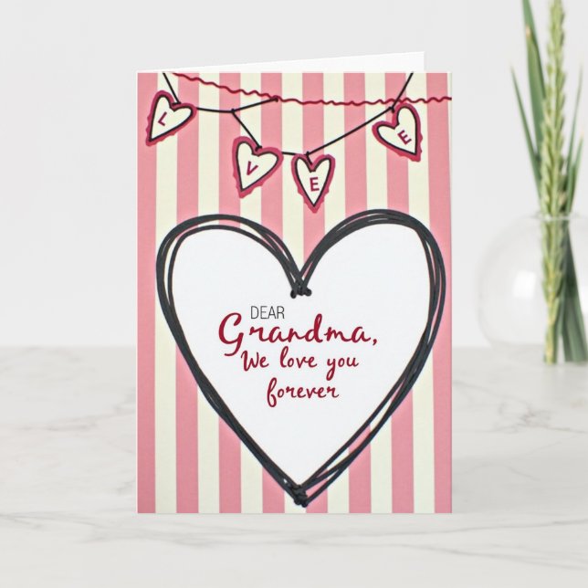 Heartfelt Grandma Love Card (Front)