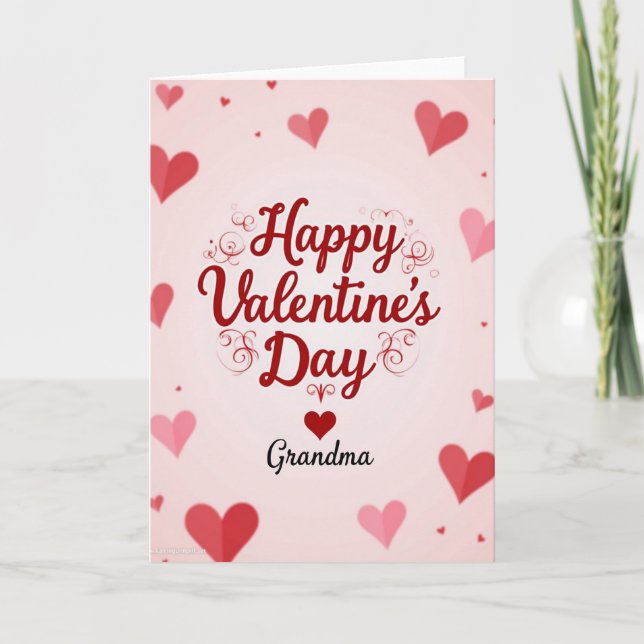 Heartfelt Grandma Valentine Card (Front)
