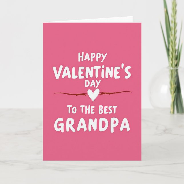Heartfelt Grandpa Valentines Card (Front)