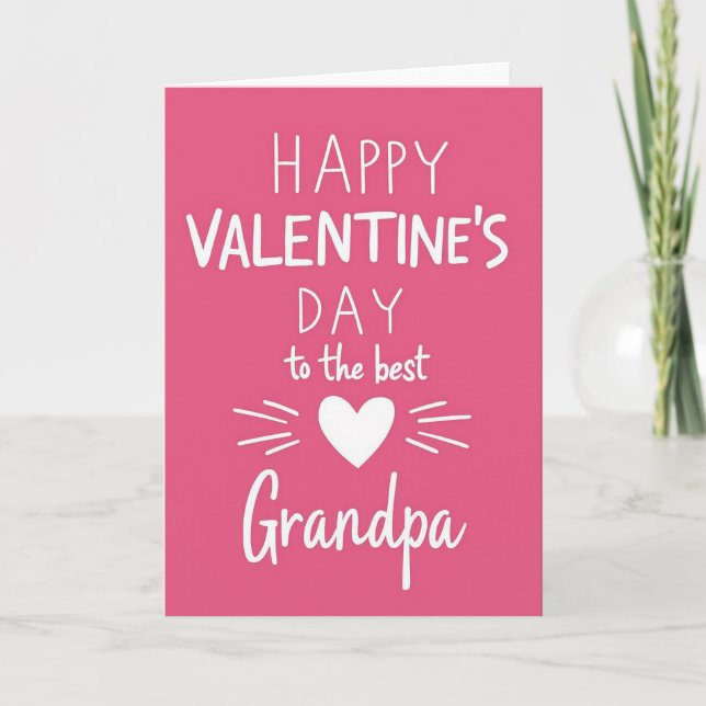 Heartfelt Grandpa Valentines Day Card (Front)