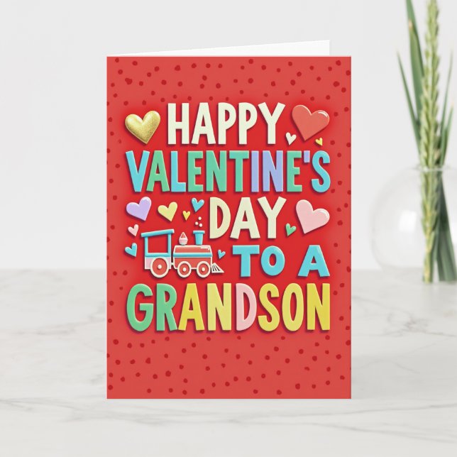 Heartfelt Grandson Valentine Card (Front)