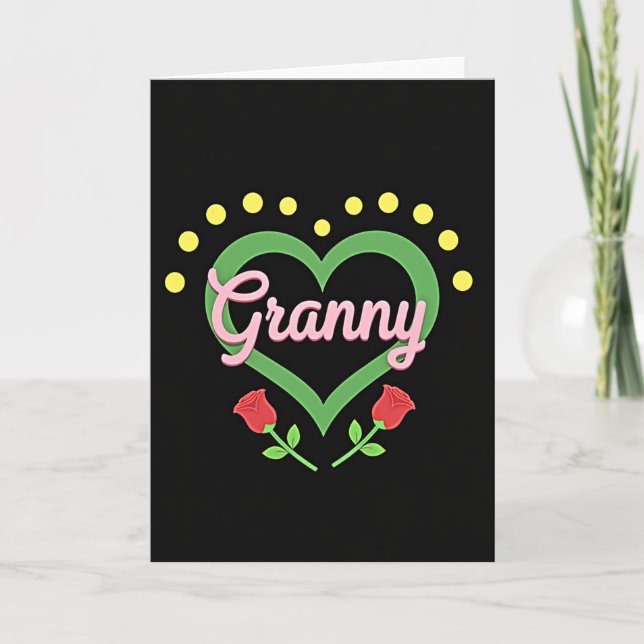Heartfelt Granny Floral Card (Front)