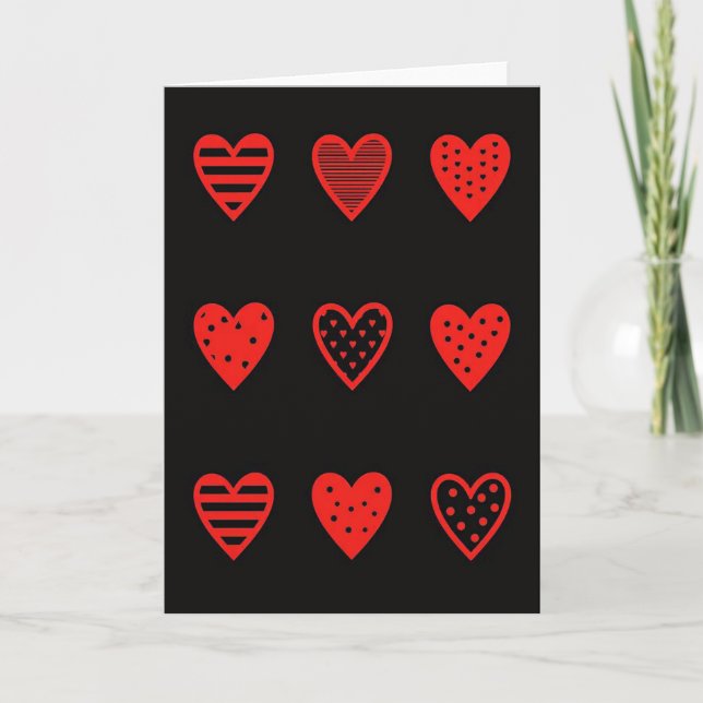 Heartfelt Graphic Heart Card (Front)