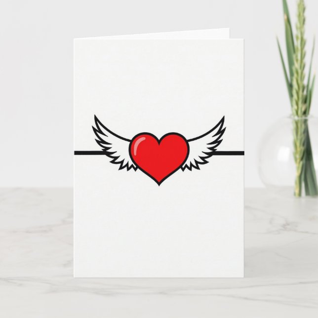 Heartfelt Graphic Wings Card (Front)
