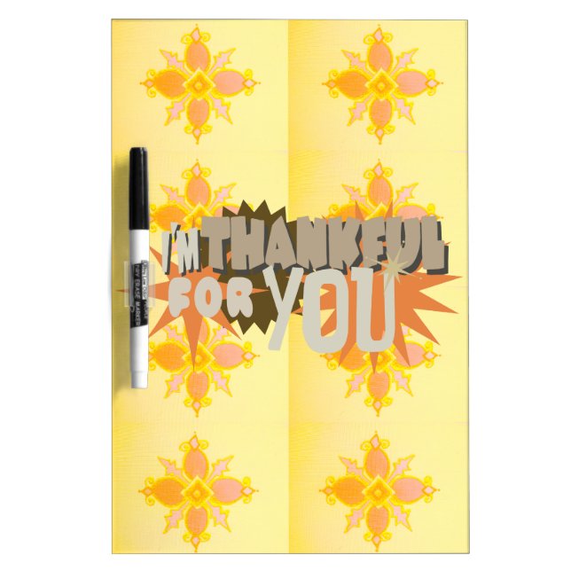 Heartfelt Gratitude: "Thankful For You" with Love, Dry-Erase Board (Front)