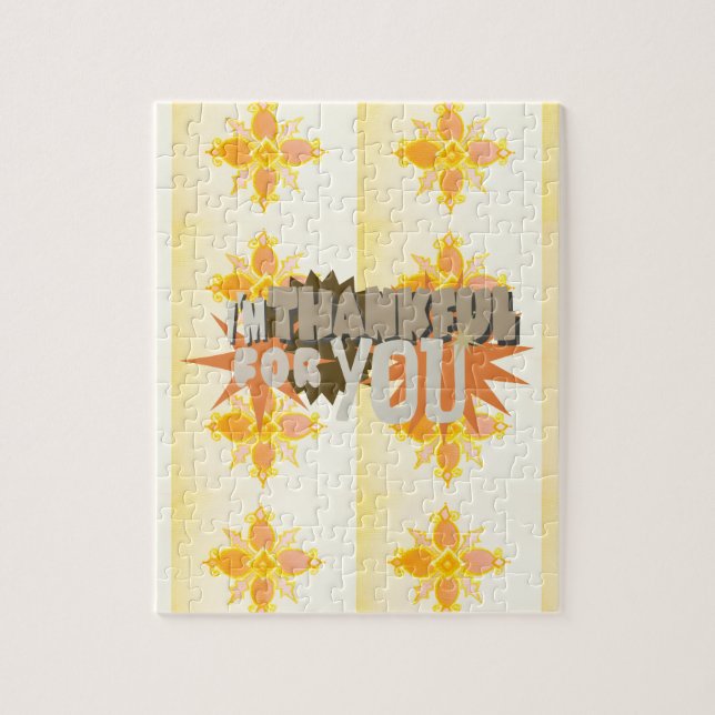 Heartfelt Gratitude: "Thankful For You" with Love, Jigsaw Puzzle (Vertical)