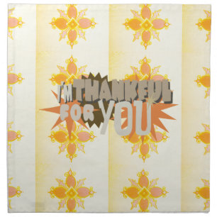 Heartfelt Gratitude: "Thankful For You" with Love, Napkin