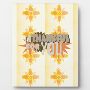 Heartfelt Gratitude: "Thankful For You" with Love, Plaque