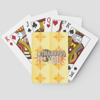 Heartfelt Gratitude: "Thankful For You" with Love, Poker Cards