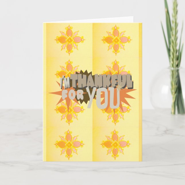 Heartfelt Gratitude: "Thankful For You" with Love, Thank You Card (Front)