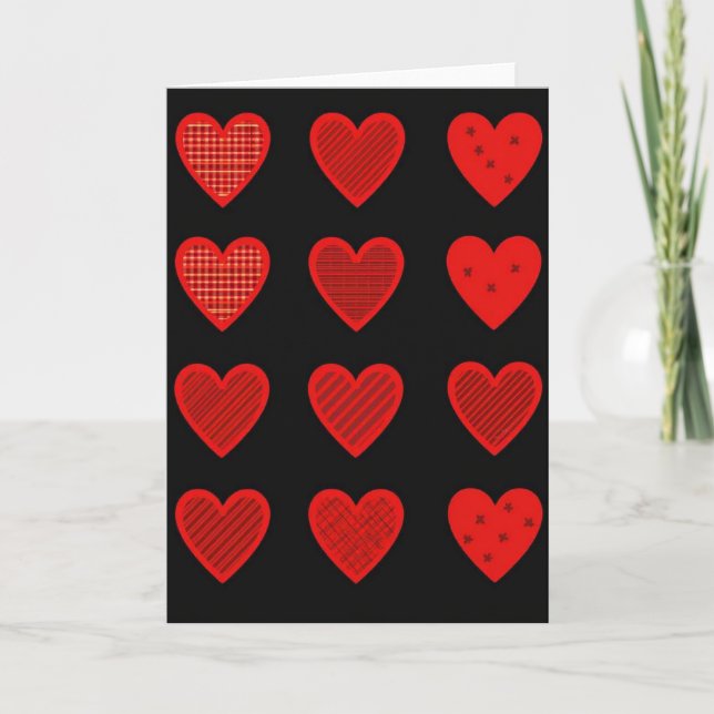 Heartfelt Grid Of Love Card (Front)