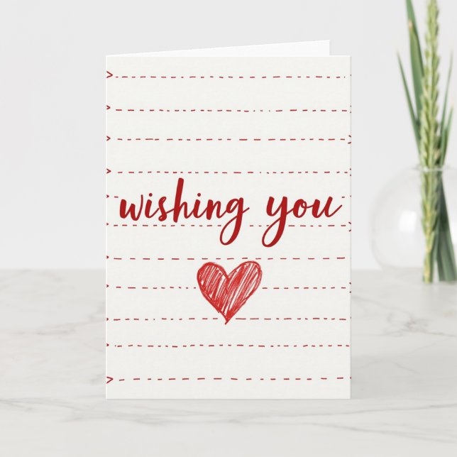 Heartfelt Handmade Wishing You Card (Front)