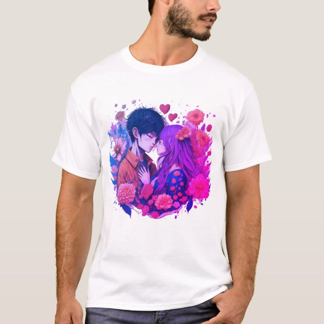 Heartfelt Harmony: Love Couple Special Moment Desi T-Shirt (Front)