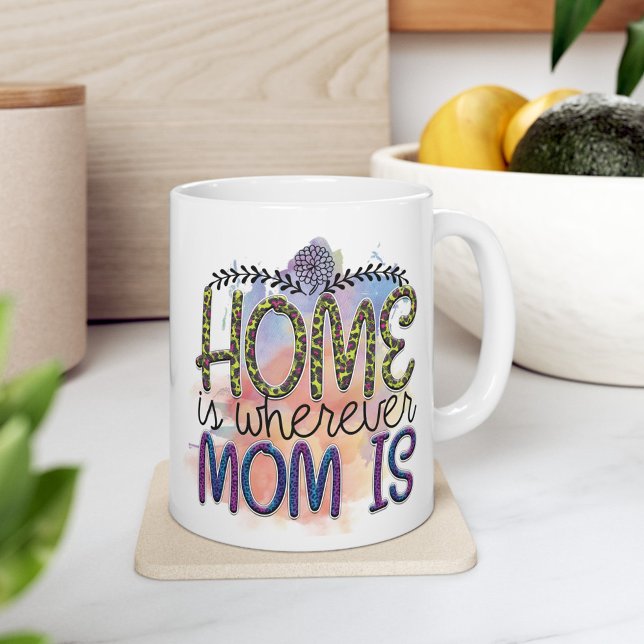 Heartfelt Hearth - Home Is Wherever Mom Is Mug (Home is whereever mom is - Mothers day Gift Mug)