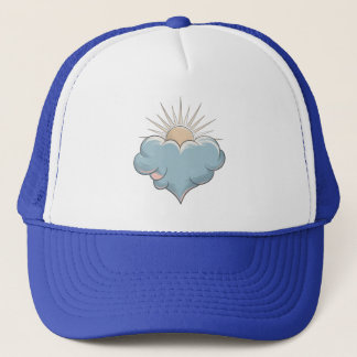 Heartfelt Horizon: Cloud & Sun Trucker Hat
