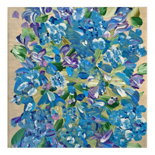 Heartfelt Hydrangea Floral Acrylic Wall Art