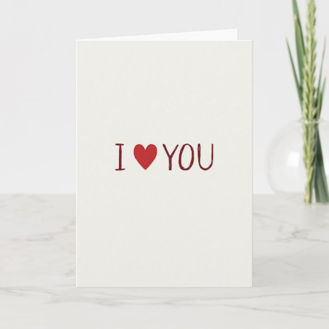 Heartfelt I Love You Card (Front)