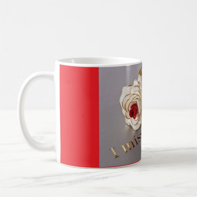''Heartfelt 'I Miss You' Mug! Perfect for Lovebird Coffee Mug (Left)
