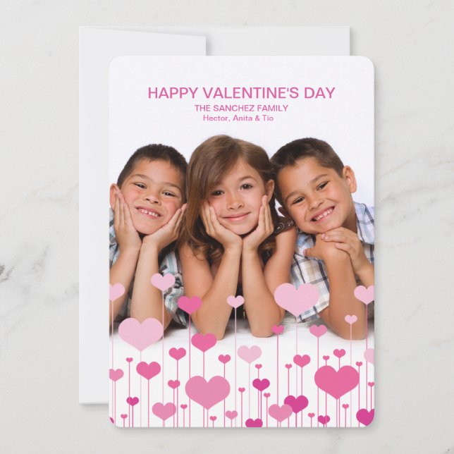 Heartfelt Impression Photo Valentine Card (Front)