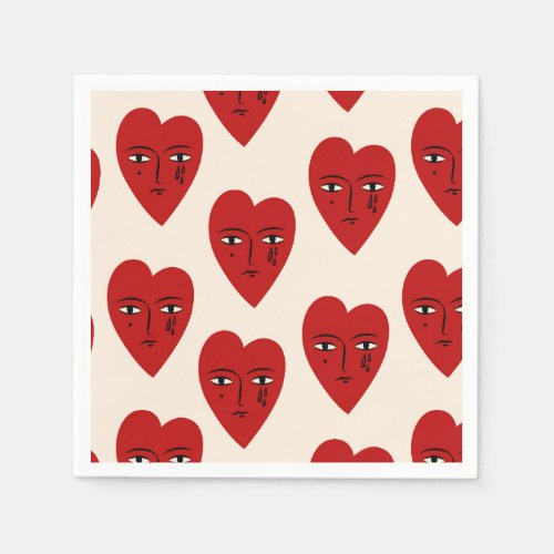 Heartfelt Impressions Heart Printed Paper Napkin