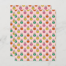 Heartfelt Locks Pattern Flat Paper Sheet