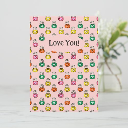 Heartfelt Locks Pattern Holiday Card