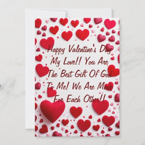Heartfelt Love Expressions Valentines Day Card