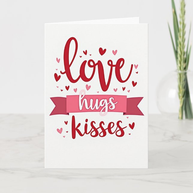 Heartfelt Love Kisses Card (Front)