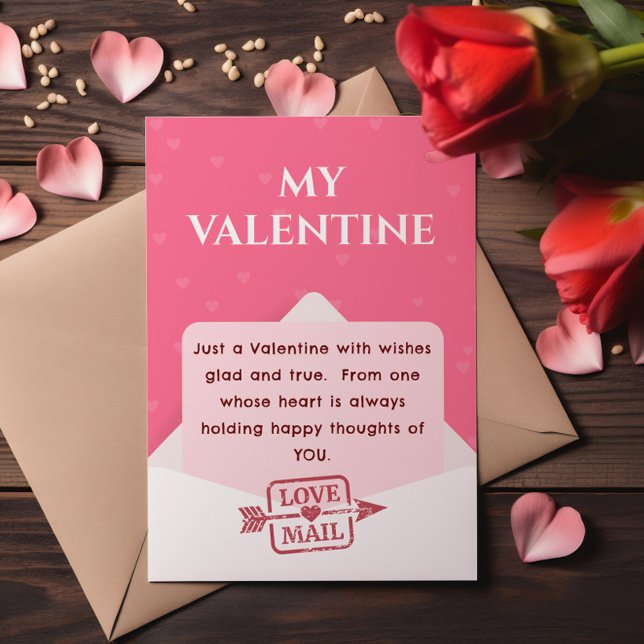 Heartfelt Love Mail Wishes Valentine's Day  Card (Creator Uploaded)
