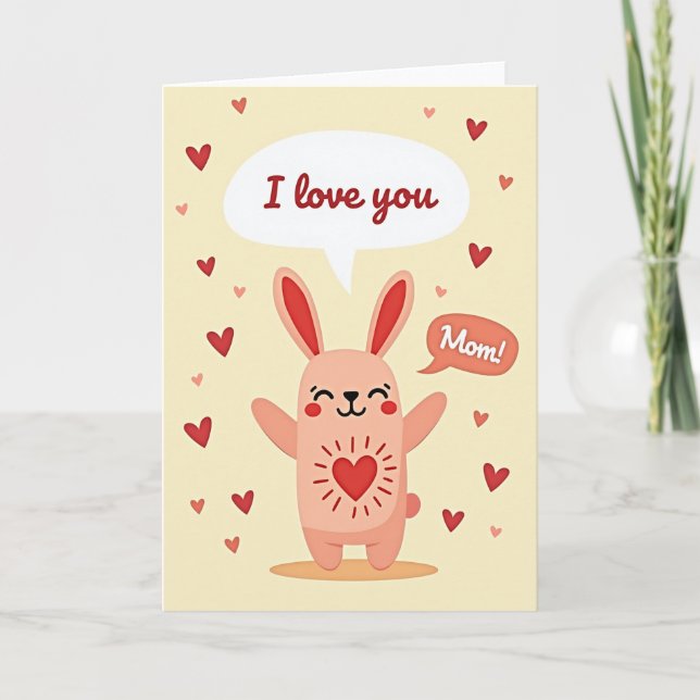 Heartfelt Love Mom Card (Front)