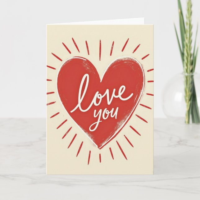 Heartfelt Love You Card (Front)