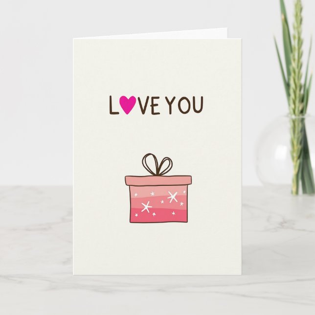 Heartfelt Love You Gift Card (Front)
