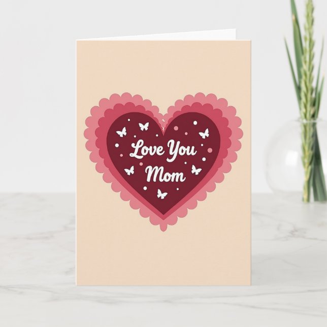 Heartfelt Love You Mom Art Card (Front)