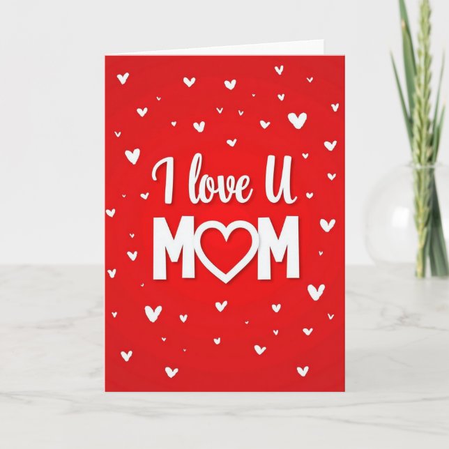 Heartfelt Love You Mom Card (Front)