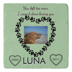 Heartfelt Lymphoma Pet Remembrance Trivet