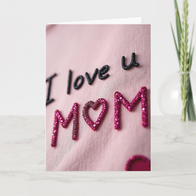 Heartfelt Message Embroidered Card (Front)