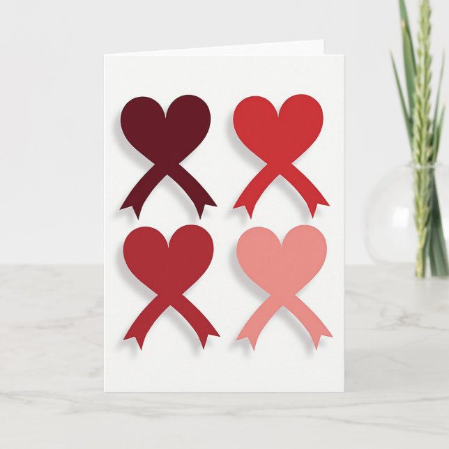 Heartfelt Minimalist Hearts Card (Front)