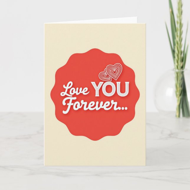 Heartfelt Modern Love You Card (Front)