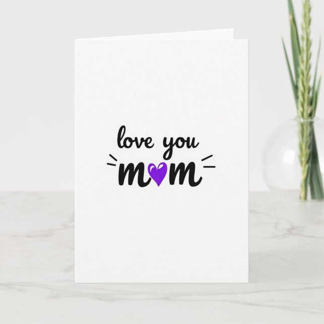 Heartfelt Mom Love Card (Front)