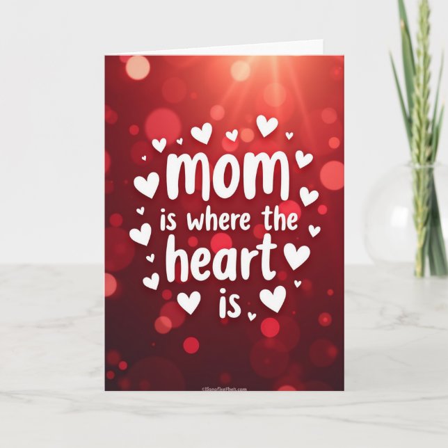 Heartfelt Mom Love Illustration Card (Front)