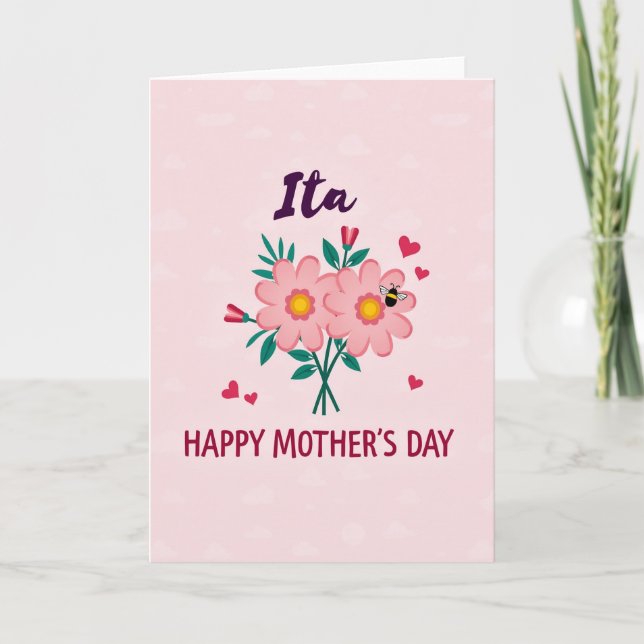 Heartfelt Moms Day Design Card (Front)