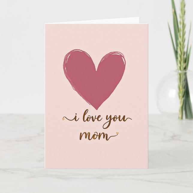 Heartfelt Moms Love Card (Front)