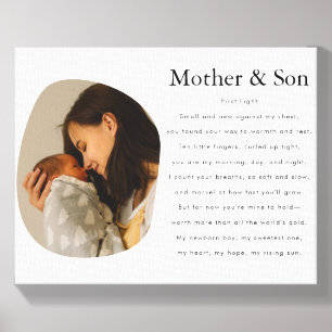 Heartfelt Mother & Son Poem Photo Tile keepsake
