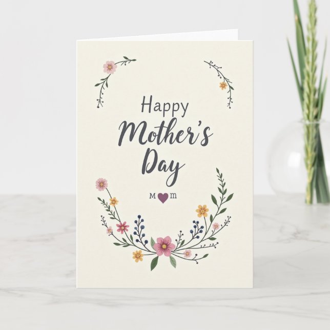 Heartfelt Mothers Day Accent Card (Front)