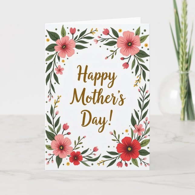 Heartfelt Mothers Day Bloom Card (Front)