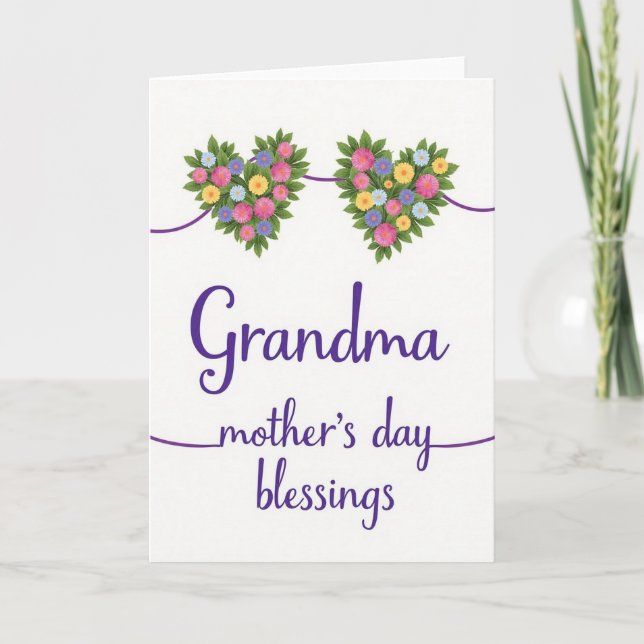 Heartfelt Mothers Day Blooms Card (Front)